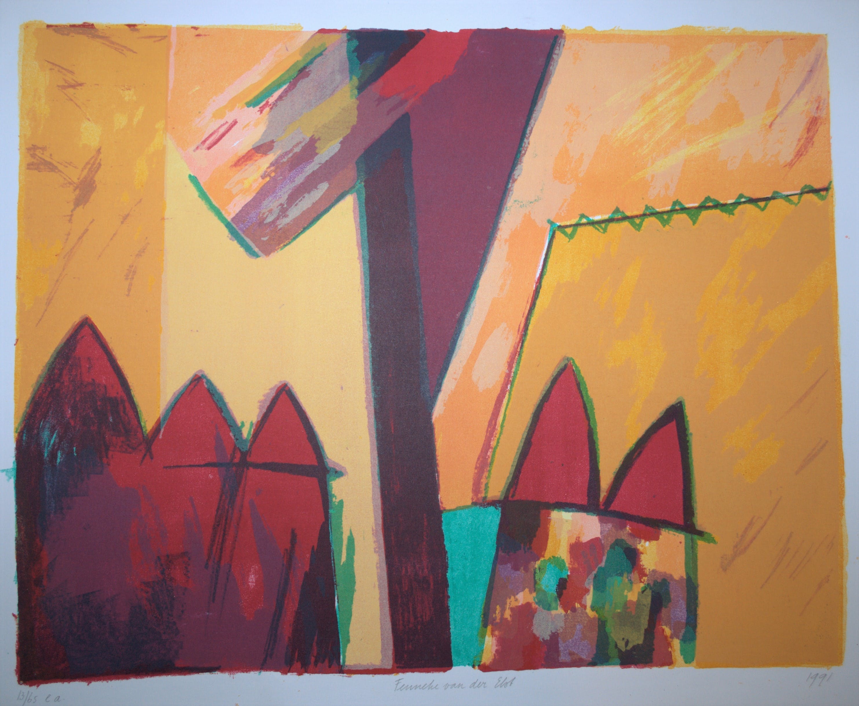 Fenneke van der Elst - kleurenlitho II - oplage 65 E.A. kopen? Bied vanaf 20!