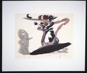 Niet of onleesbaar gesigneerd - Acryl op papier, Zonder titel (Groot) kopen? Bied vanaf 1!