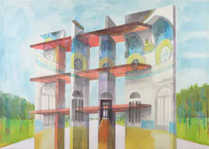 Marin Kasimir - Aquarel, Solitude, Neubau - Ingelijst kopen? Bied vanaf 150!