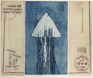 Jan Montyn - Kleurenets, Abstracte compositie - Ingelijst kopen? Bied vanaf 100!