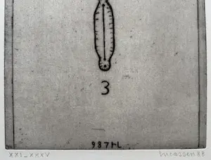 Reinier Lucassen - Handgesigneerde ets | 'Idol 3' | 1988 kopen? Bied vanaf 120!