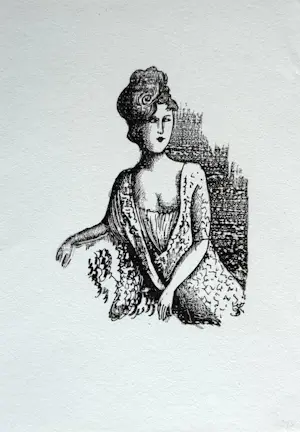 August Wilhelm Dressler - Frau mit Beehive, Lithographie 1967 kopen? Bied vanaf 50!