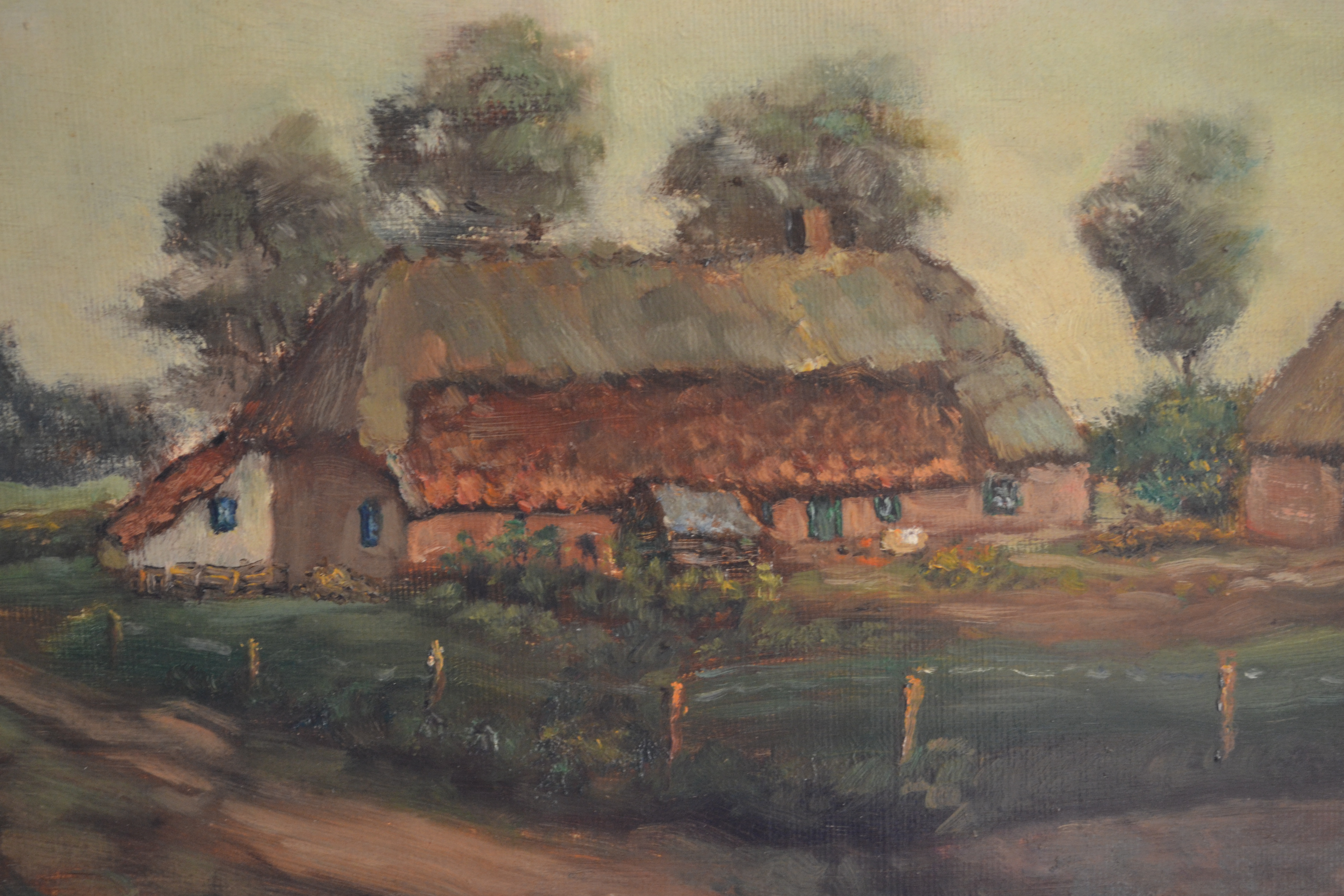 Niet of onleesbaar gesigneerd - Hollandse school (20ste eeuw) - Boerenhoeve kopen? Bied vanaf 1!