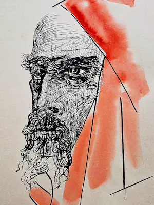 Willem van Konijnenburg - een in 1929 gemaakte kubistische gemengde techniek "Oriëntaalse man" " kopen? Bied vanaf 78!