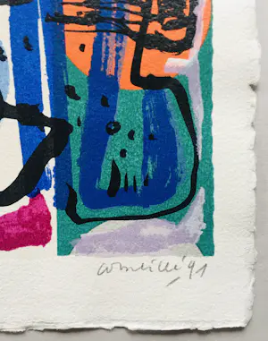 Corneille - kleurrijke zeefdruk - 1991 kopen? Bied vanaf 150!