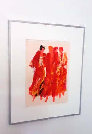 Wil Willemsen - Prachtige, kleurrijke zeefdruk (mooi gelijst) verkocht voor € 149!