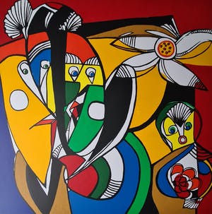 Maartje Wijngaarden - Zonder titel - Gesigneerd - E/A kopen? Bied vanaf 40!