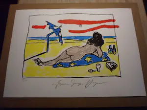 Espen Hagen - Zeefdruk, "Beach ". kopen? Bied vanaf 40!