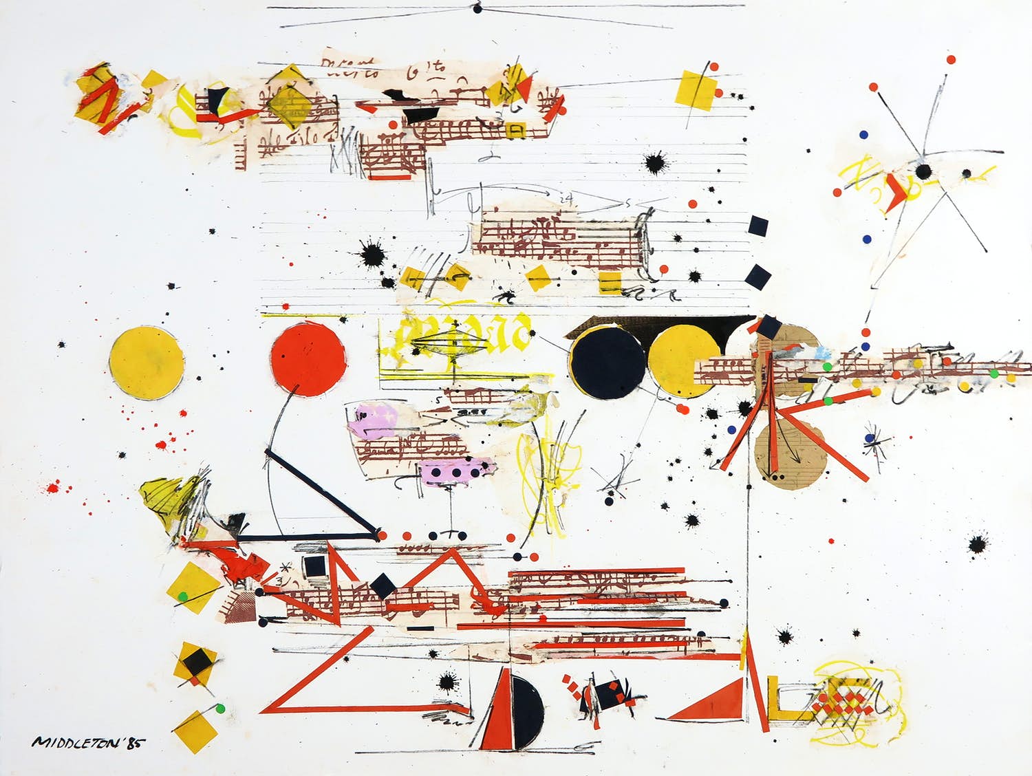 Sam Middleton - Collage met bladmuziek kopen? Bied vanaf 1500!