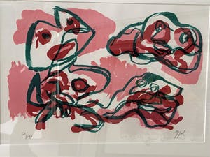 Karel Appel - Twee figuren met nieuwe lijst kopen? Bied vanaf 495!