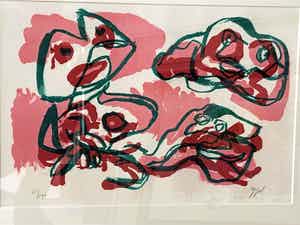 Karel Appel - Twee figuren met nieuwe lijst verkocht voor € 495!