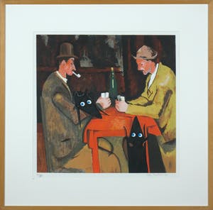 Peter Bastiaanssen - Zeefdruk, Yapping Cézanne - Ingelijst kopen? Bied vanaf 80!