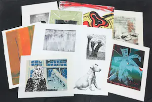 Niet of onleesbaar gesigneerd - Lot van 10 werken op papier van diverse kunstenaars kopen? Bied vanaf 1!