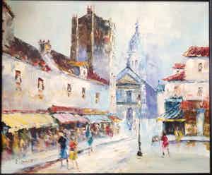Randell Davey - Straatbeeld Parijs verkocht voor € 45!