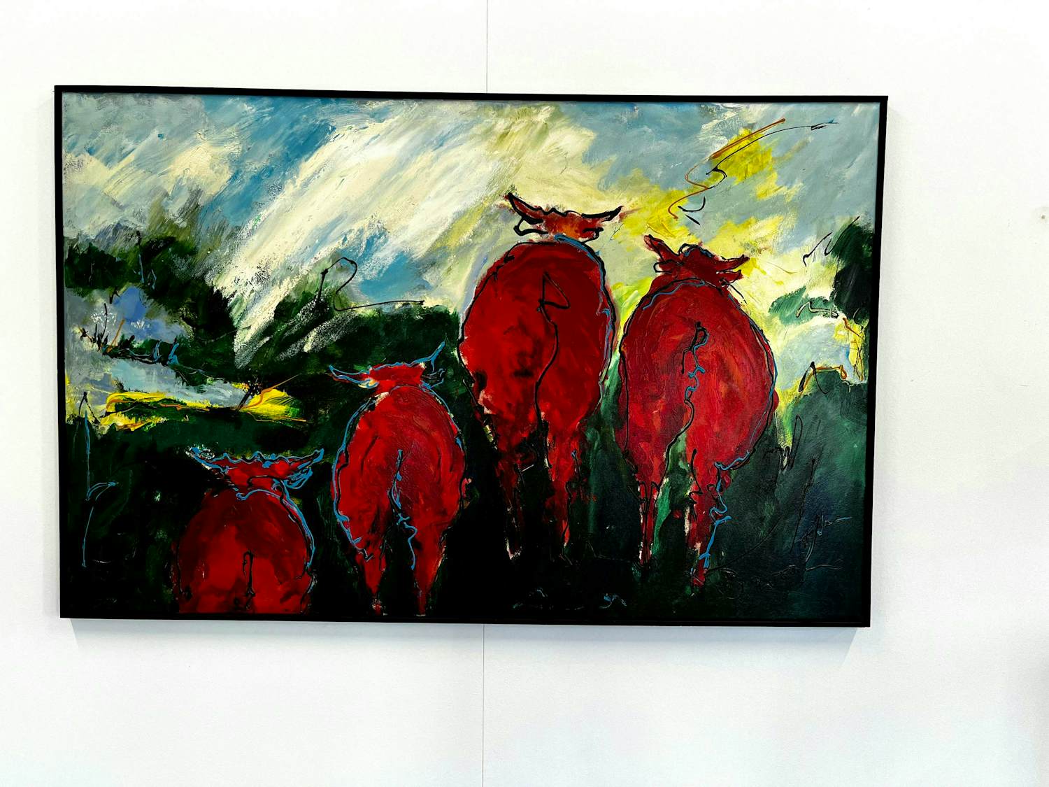 Arno Overdevest - Rode koeien in landschap verkocht voor € 200!