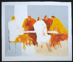 Wil Willemsen - Zeefdruk, Nog even napraten kopen? Bied vanaf 1!