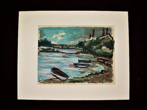 Niet of onleesbaar gesigneerd - Frankrijk impressionistisch Aquarel "de Loire bij Imphy Bourgogne" gesigneerd kopen? Bied vanaf 1!