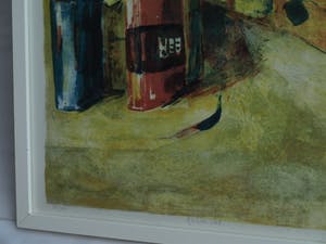 Jeroen Hermkens - Ingelijste litho , “Blikken stad” – 1992 kopen? Bied vanaf 1!