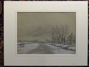 Hendrik Hulk - Winters landschap kopen? Bied vanaf 20!