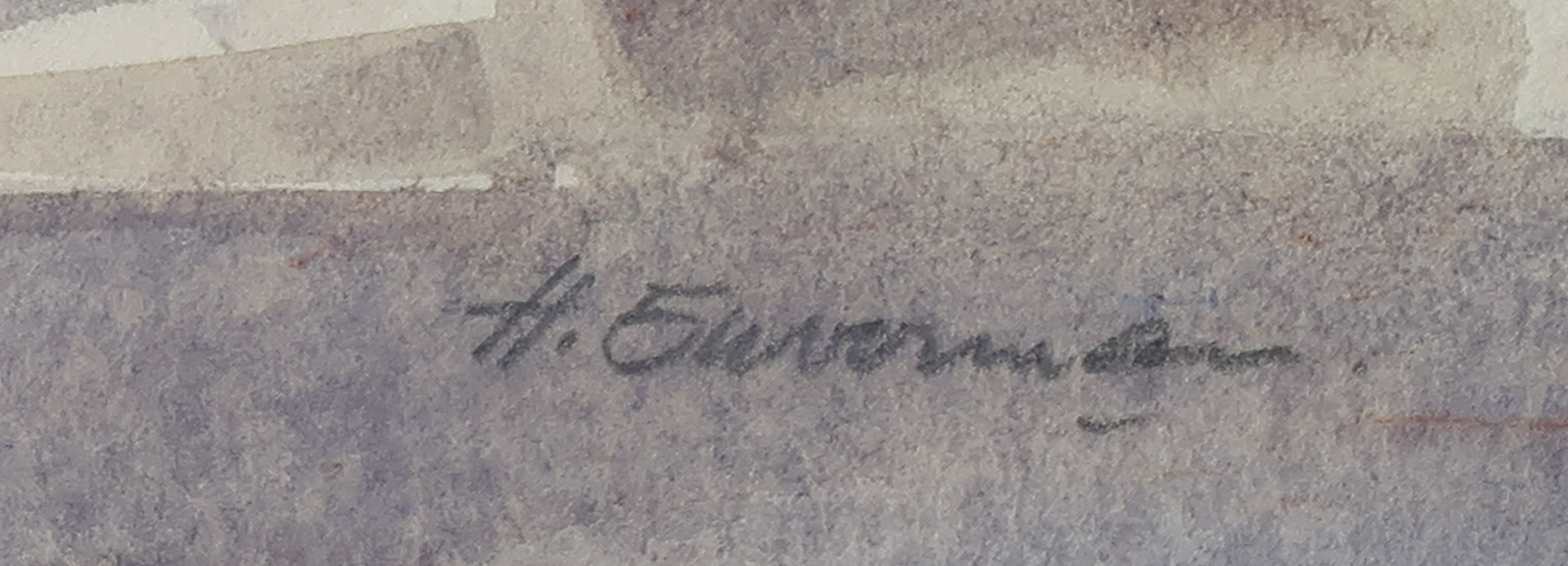 Hen Euverman - Aquarel, Landschap kopen? Bied vanaf 1!