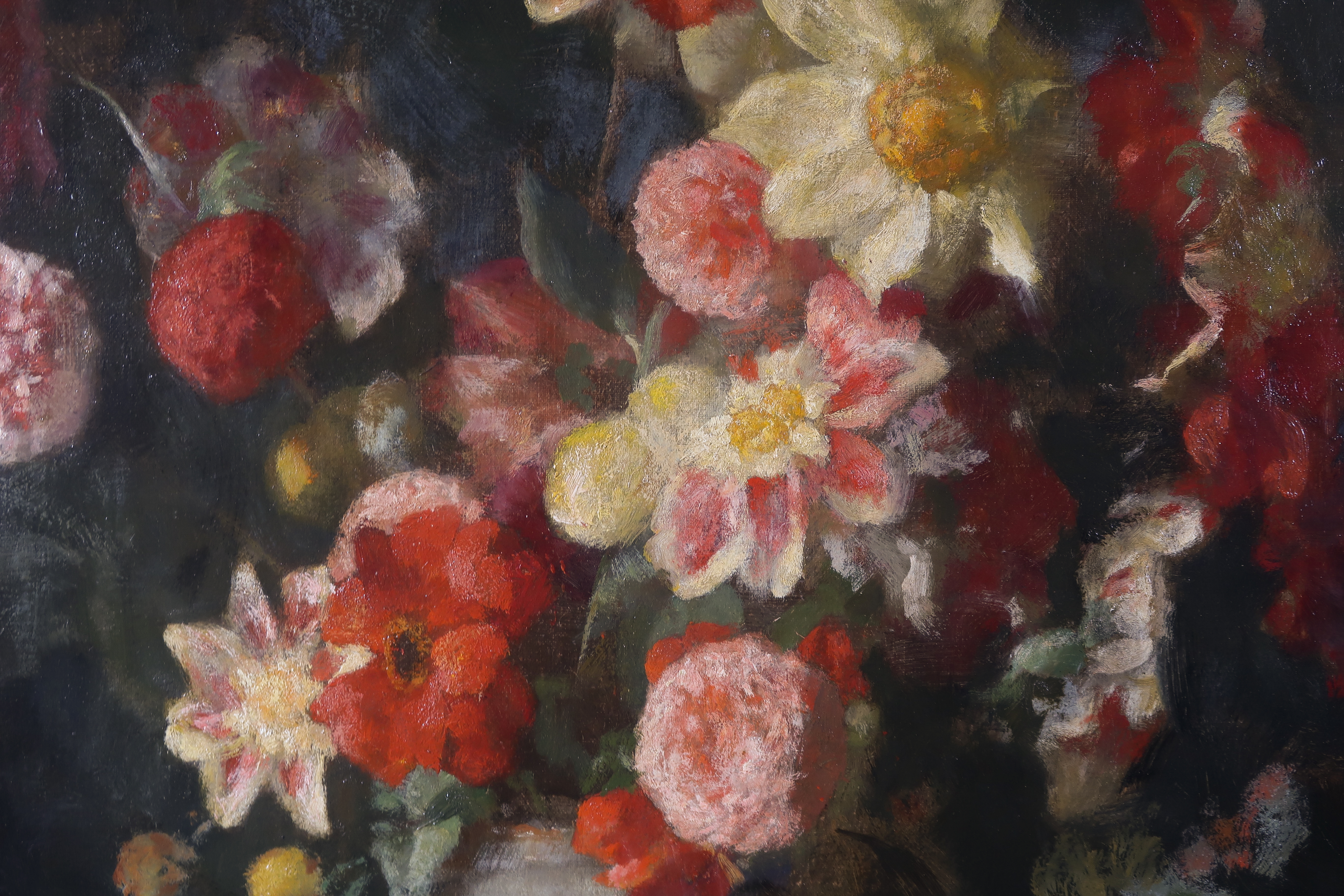 Georg Rueter - Olieverf op doek, Bloemen - Ingelijst kopen? Bied vanaf 1000!