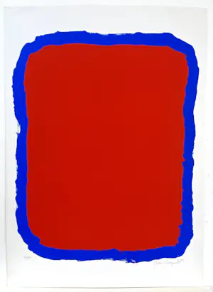 Bram Bogart - Rood in Blauw - Litho kopen? Bied vanaf 690!