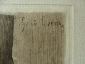 Joseph Apoux - Ets, " Good Evening ". Ca .1860, gedrukt door Pincebourde ed kopen? Bied vanaf 50!
