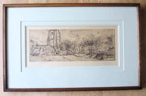 Walter Vaes - HUIZEN ROND DE GROTE KERK TE VEERE. verkocht voor € 125!
