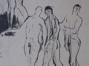 Edwin Scharff - Naakt lopende mannen - Litho kopen? Bied vanaf 45!