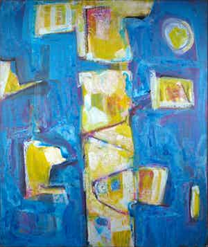 Christine Spierings - Olieverf op doek, Totem (Groot) verkocht voor € 1!