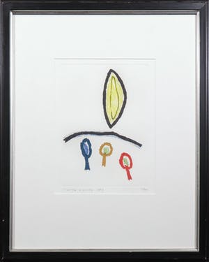 Harrie Gerritz - Zonder titel | Kleurenets | Ingelijst kopen? Bied vanaf 60!