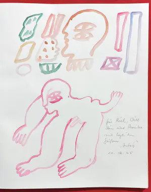 Horst Antes - Strip Teeth, complete uitgave met 7 pochoirs + gesigneerde aquarel kopen? Bied vanaf 1000!