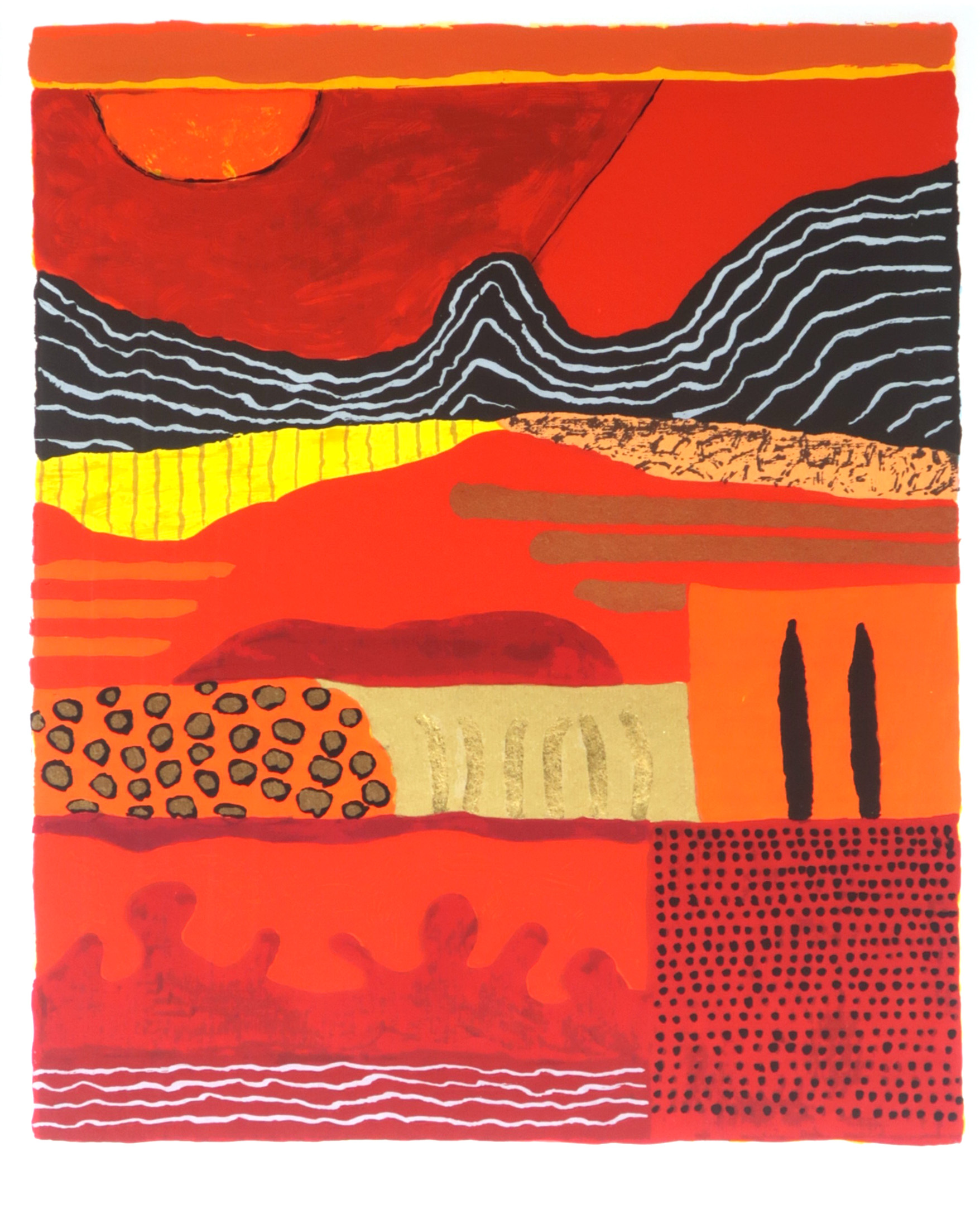 Ronald Boonacker - Zeefdruk, Toscana III - Ingelijst kopen? Bied vanaf 60!