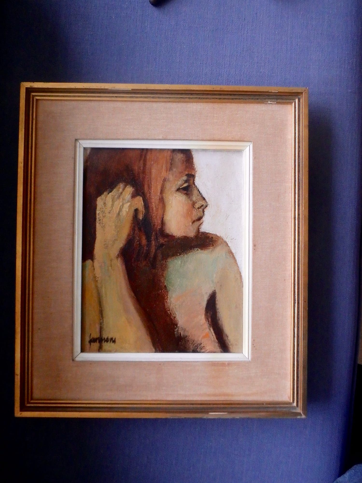 Niet of onleesbaar gesigneerd - Mooie jonge vrouw ca 1960 - Janssens ? kopen? Bied vanaf 1!