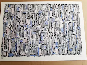 Jan Wolkers - Zeefdruk Winterbeeld VI + gedicht + foto van Jan Wolkers kopen? Bied vanaf 160!