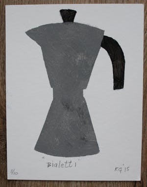 Klaas Gubbels - sjabloondruk: Bialetti - 2015 - oplage slechts 10 stuks kopen? Bied vanaf 295!