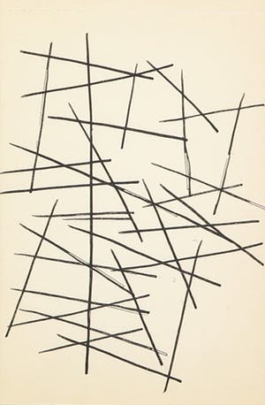 Siep van den Berg - Lot van drie tekeningen, Abstracte composities - Ingelijst kopen? Bied vanaf 1!