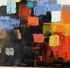 Dam Domido - Abstract, oil on canvas kopen? Bied vanaf 375!