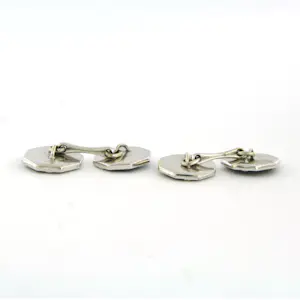 Manchetknopen bezet met onyx en diamant kopen? Bied vanaf 250!