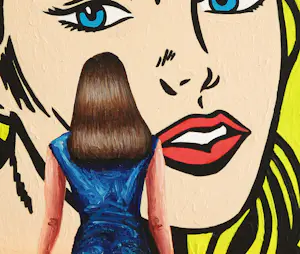 Gerard Boersma - Lovely Girl (Schilderij van vrouw kijkend naar schilderij van Roy Lichtenstein) kopen? Bied vanaf 125!