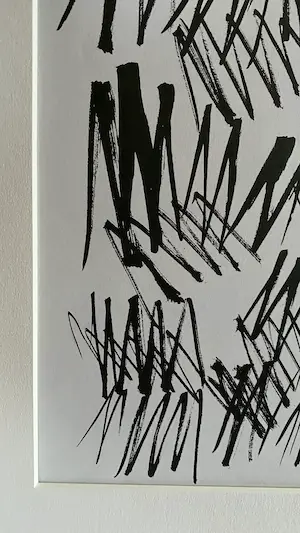 Jan Schoonhoven - Twee Offset-Litho's op papier naar een Inkt/Penseel Uit 1976 kopen? Bied vanaf 35!