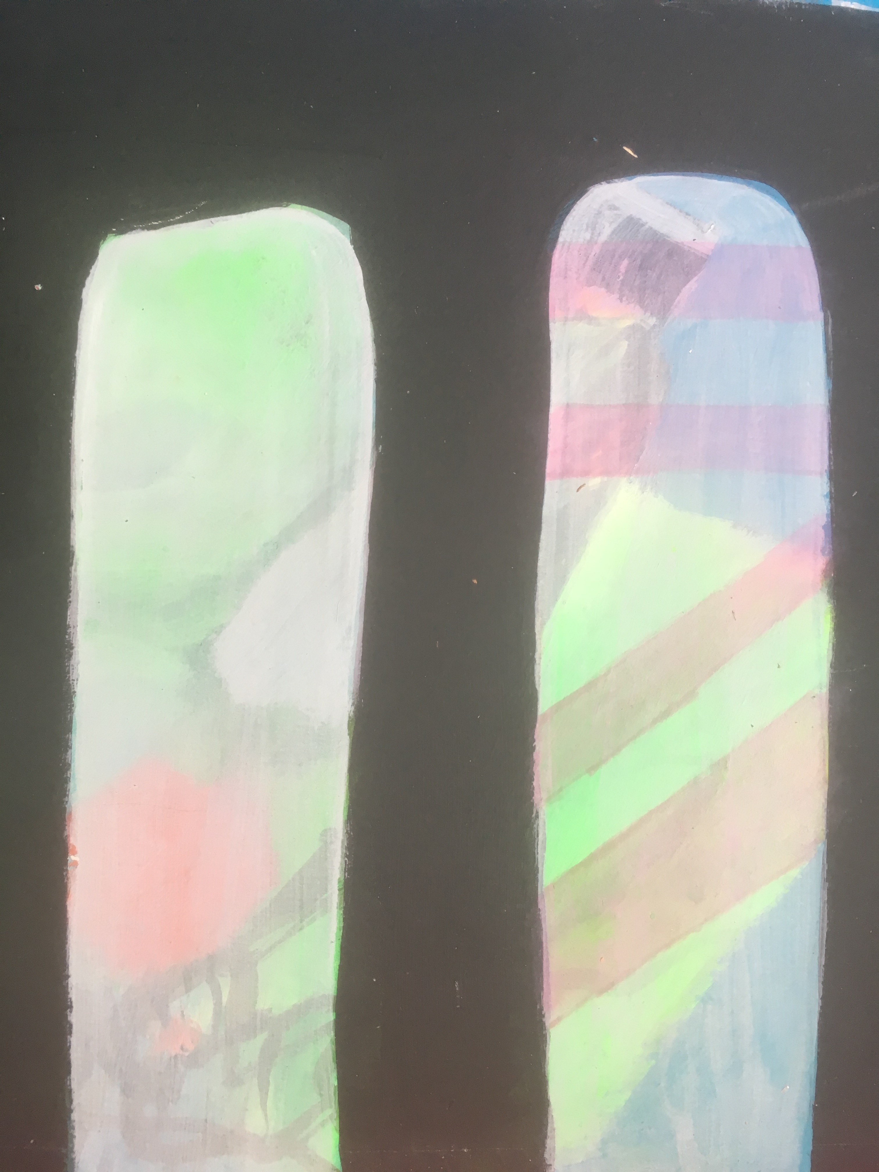 Niet of onleesbaar gesigneerd - Onbekende Kunstenaar - Aquarel/Verf op dik papier - Vijf 1974 kopen? Bied vanaf 1!