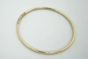 63 - Sierlijke, ronde 14 karaat geel gouden holle armband kopen? Bied vanaf 160!