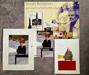 Frits Müller - Twee gem. technieken voor boekomslag "het Verzonkene" jeroen Brouwers verkauft für € 110!