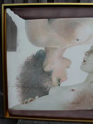 Pol Mara - olieverf op doek: dessins dans l'esprit - 1977 kopen? Bied vanaf 1000!