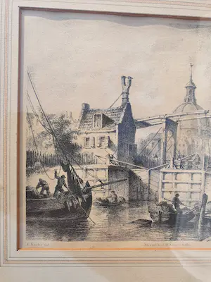 Everhardus Koster - De Haarlemmersluis te Amsterdam. kopen? Bied vanaf 35!