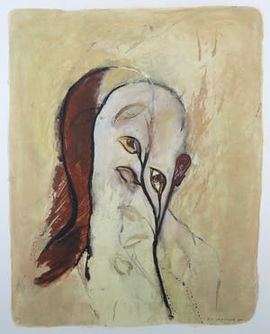 Ko Verlare - Acrylverf op papier, Zonder titel kopen? Bied vanaf 1!