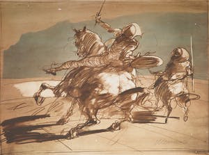 Claude Weisbuch - Litho, Don Quichote en Sancho Panza kopen? Bied vanaf 1!