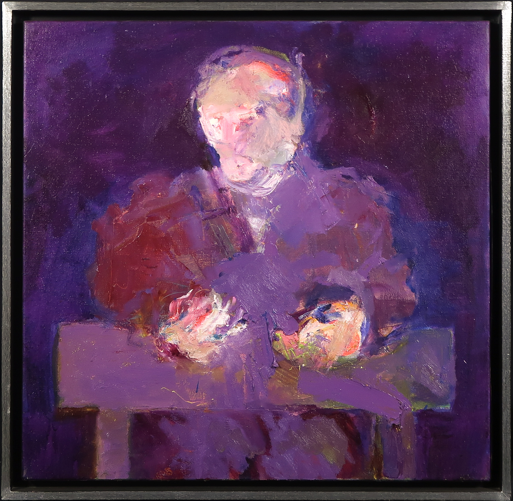 Meidam de Kroon - Olieverf op doek, 12 Identities (no 7) - Ingelijst verkocht voor € 350!