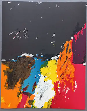 Eugène Brands - gesigneerde litho - Streaming against black kopen? Bied vanaf 250!